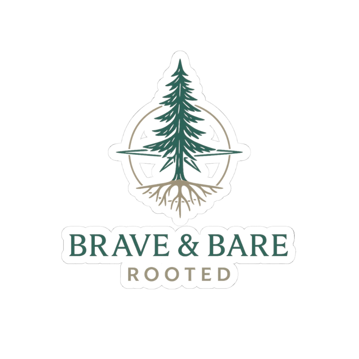 Logo sticker (Brave & Bare | Rooted)
